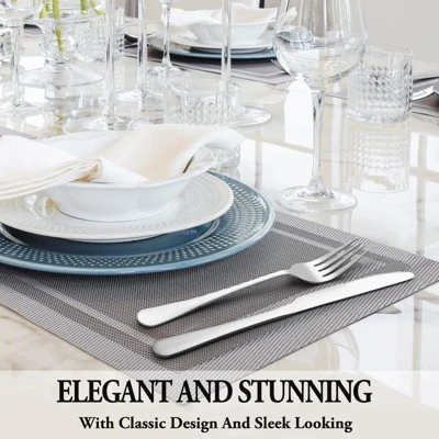 Itopfox 24-Piece Stainless Steel Silverware Set With Steak Knives, Mirror Polished Flatware For 4, Dishwasher Safe Cutlery Set For Home Kitchen 5 Itopfox 24-Piece Stainless Steel Silverware Set With Steak Knives, Mirror Polished Flatware For 4, Dishwasher Safe Cutlery Set For Home Kitchen - Image 5