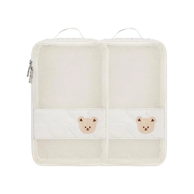 Itopfox 2-Pack Waterproof Diaper Organizer Pouches With Mesh Bag, Reusable And Washable For Cloth Diapers, White 5 Itopfox 2-Pack Waterproof Diaper Organizer Pouches With Mesh Bag, Reusable And Washable For Cloth Diapers, White - Image 5