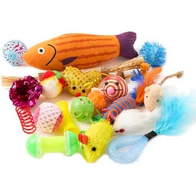 Itopfox Cat Toys Variety Pack For Kitty - 20 Piece Assortment With Wand, Balls, Mice & Feathers For Playful Felines 1 Itopfox Cat Toys Variety Pack For Kitty - 20 Piece Assortment With Wand, Balls, Mice & Feathers For Playful Felines