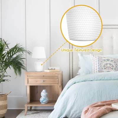 Itopfox Small Table Lamps Set Of 2, Bedside Nightstand Lamps For Bedroom, Cute Desk Lamps With Studded Texture Base For Reading Nursery Living Room 2 Itopfox Small Table Lamps Set Of 2, Bedside Nightstand Lamps For Bedroom, Cute Desk Lamps With Studded Texture Base For Reading Nursery Living Room - Image 2