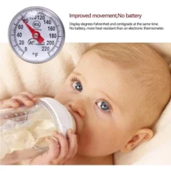 Itopfox Instant Read Dial Thermometer For Coffee Drinks, Chocolate Milk Foam, Stainless Steel With Temperature Clamp