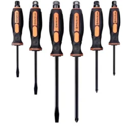 Itopfox 6-Piece Magnetic Screwdriver Set With 3 Phillips & 3 Flat Head Tips, Ergonomic Handle For Comfort & Control, Includes Wall-Mount Rack -Kid's Home GUEST f42b8882 f32f 4c20 bd4e 986ba5aa786d