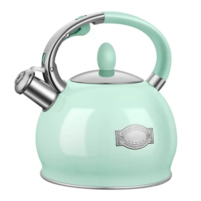 Itopfox Stainless Steel Whistling Tea Kettle With Cool Touch Handle, 2.64 Quart Induction Compatible Stovetop Teapot In Mint Green 7 Itopfox Stainless Steel Whistling Tea Kettle With Cool Touch Handle, 2.64 Quart Induction Compatible Stovetop Teapot In Mint Green - Image 7