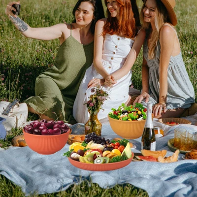 Itopfox 48 Pcs Dinnerware Sets, Unbreakable Plates & Bowls, Reusable For 4, Travel Camping Picnic Home Party Cutlery Set, Dishwasher Microwave Safe 7 Itopfox 48 Pcs Dinnerware Sets, Unbreakable Plates & Bowls, Reusable For 4, Travel Camping Picnic Home Party Cutlery Set, Dishwasher Microwave Safe - Image 7