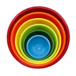 Itopfox Classic Mixing Bowl Set, Microwave And Dishwasher Safe, Ideal For Baking, Prepping, Cooking And Serving Food (Set Of 6, Red) -Kid's Home GUEST f670df69 6245 40ac bc2f a9ee14942e4b