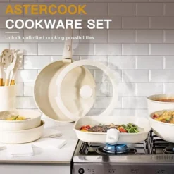 Itopfox 23-Piece Nonstick Cookware Set With Detachable Handles, Oven Safe & Induction Ready, Stackable Ceramic Pots And Pans, Cream White 15 Itopfox 23-Piece Nonstick Cookware Set With Detachable Handles, Oven Safe & Induction Ready, Stackable Ceramic Pots And Pans, Cream White -Kid's Home GUEST f68d85b2 8760 4520 9819 cfc5307b5b37