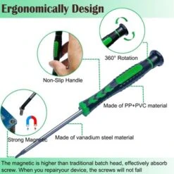 Itopfox Magnetic Screwdriver Set With Non-Slip Handle - 6 Piece Phillips & Flathead For Electronics, Watch, Jewelry, PC Repair - Color Coated Tips -Kid's Home GUEST f6fd63f1 f8c0 4215 b0d7 a140cc5f1341