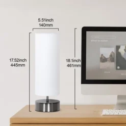 Itopfox Touch Table Lamp, 3-Way Dimmable Modern Minimalist Accent Bedside Lamp With Cylinder Fabric Shade, Night Light Nightstand Desk Lamp -Kid's Home GUEST f7c8d625 75eb 47a2 a253 7a6d29a5d6e1