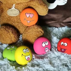 Itopfox Smile Face Squeaky Dog Toys, Soft Latex Squeak Balls For Small Dogs & Puppies, Fun Chew Toy Set Of 6, Non-Toxic & Easy To Clean -Kid's Home GUEST f8b99cfd 7a74 4361 b9f6 9fd11db970ae