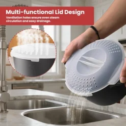 Itopfox Large Microwave Cookware Steamer With Removable Filter And Lockable Lid - BPA Free, Dishwasher Safe For Cooking Vegetables And More -Kid's Home GUEST f8e9aab0 f0d9 4dfc 84f6 93fe7c27733b