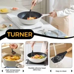 Itopfox 34-Piece Silicone Cooking Utensil Set With Wooden Handles Heat Resistant Kitchen Tools For Nonstick Cookware Includes Spatulas, Spoons, Tongs 9 Itopfox 34-Piece Silicone Cooking Utensil Set With Wooden Handles Heat Resistant Kitchen Tools For Nonstick Cookware Includes Spatulas, Spoons, Tongs -Kid's Home GUEST f934a35a 23ef 4833 b6e5 d936b76bdd75