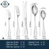Itopfox 60 Piece Teardrop Silverware Set For 12, 18/10 Stainless Steel Flatware Set, Modern Design Cutlery Set For Home/Hotel/Wedding