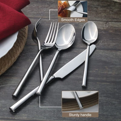 Itopfox 20-Piece Forged Stainless Steel Flatware Set, Cutlery Set For 4, Mirror Finish, Dishwasher Safe, Elegant Design 2 Itopfox 20-Piece Forged Stainless Steel Flatware Set, Cutlery Set For 4, Mirror Finish, Dishwasher Safe, Elegant Design - Image 2