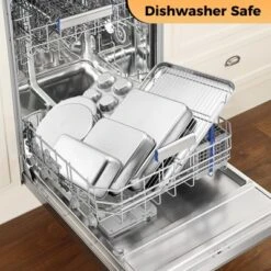 Itopfox Stainless Steel Baking Pan Set, 6-Piece Metal Bakeware Includes Cookie Sheet, Round Square Cake Pans, Non-Toxic & Dishwasher Safe 7 Itopfox Stainless Steel Baking Pan Set, 6-Piece Metal Bakeware Includes Cookie Sheet, Round Square Cake Pans, Non-Toxic & Dishwasher Safe -Kid's Home GUEST fb066c7d 52d0 495c bcde 5a4ba16e464e