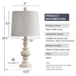 Itopfox Rustic Table Lamp Set Of 2 For Living Room Farmhouse Bedside Desk Lamps Bedroom Nightstand Vintage Linen Washed Decor -Kid's Home GUEST fb58d5e9 d7fb 457c 9a9c 4535e29e941e