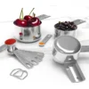 Itopfox Stainless Steel Measuring Cups & Spoons Set, Essential Kitchen Gadgets For Precise Cooking And Baking Needs (10-Piece)
