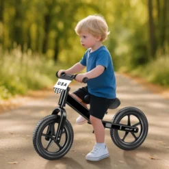 Itopfox Toddler Balance Bike For 2-5 Year Olds, No Pedal Toy Bike With Tool-Free Adjustment, Includes Custom Plate & 3 Stickers Black 16 Itopfox Toddler Balance Bike For 2-5 Year Olds, No Pedal Toy Bike With Tool-Free Adjustment, Includes Custom Plate & 3 Stickers Black -Kid's Home GUEST fb734932 a09a 4da3 b05a 2d09089a4f0b