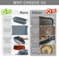 Itopfox 49-Piece Silicone Bakeware Set, Heat-Resistant Nonstick Baking Pans For Cake, Bread, Muffin, Includes Measuring Cups & Spoons, Light Grey -Kid's Home GUEST fbc9207f 4119 47f3 b3fc b047a15b1e54