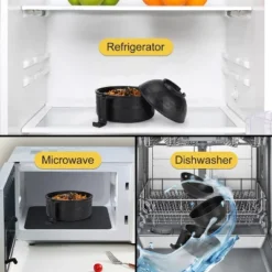 Itopfox Ramen Bowl Set With Chopsticks And Spoon, Microwave Pasta Cooker, College Dorm Essentials For Girls And Guys (Black) -Kid's Home GUEST fd096690 2524 47c4 a07b 5e4c0e00d1fe