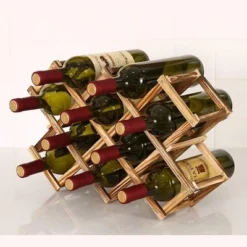 Itopfox Freestanding Stackable Wine Rack Organizer For Countertop And Cabinets With Foldable Design And Scratch-Resistant Protector -Kid's Home GUEST fd3a7cae 188f 46aa ad67 f4230b2d8403