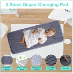 Itopfox Large Capacity Diaper Backpack With USB Port, Waterproof & Foldable Baby Travel Bag For Parents, Black -Kid's Home GUEST fddae12b 0521 4bb5 bbf6 ae1e1daf5611