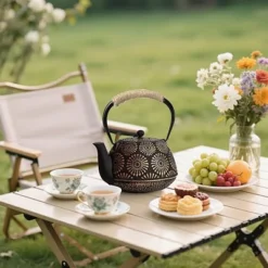 Itopfox Japanese Cast Iron Teapot, Enamel-Coated Stovetop Kettle With Stainless Steel Infuser & Heat-Resistant Handle, Traditional Iron Pot -Kid's Home GUEST fe04696f 765a 4903 9d60 f85fcae7a416