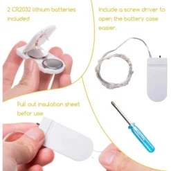 Itopfox 24 Pack Fairy Lights 20 LED Mini String Lights Waterproof Silver Wire For Vases Mason Jars DIY Crafts Plants Table Centerpieces Wedding Decor -Kid's Home GUEST fe3c2ffd 7e39 46d0 bf9f b556d61a97e3