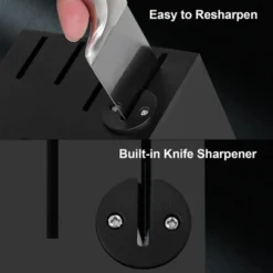 Itopfox Premium Kitchen Knife Set With Wooden Block & Built-in Sharpener - 15-Piece Chef, Slicing, Santoku, Bread, Utility, Paring & Steak Knives 11 Itopfox Premium Kitchen Knife Set With Wooden Block & Built-in Sharpener - 15-Piece Chef, Slicing, Santoku, Bread, Utility, Paring & Steak Knives -Kid's Home GUEST fe843331 311f 4038 bc55 57b276536ddc