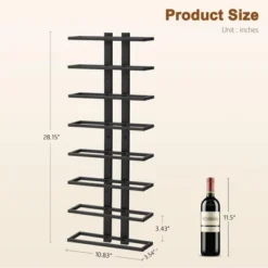 Itopfox 8-Tier Wall Mount Wine Rack For Bottles Display And Storage, Hanging Organizer For Living Room, Dining Room, Wine Cellar, Bar, Black 17 Itopfox 8-Tier Wall Mount Wine Rack For Bottles Display And Storage, Hanging Organizer For Living Room, Dining Room, Wine Cellar, Bar, Black -Kid's Home GUEST fed58c2e b1fb 4e93 8584 ef705cba38f4