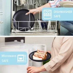 Itopfox Wheat Straw Dinnerware Set For 8, Includes Plates, Bowls & Cups, Unbreakable & Dishwasher Safe, Perfect For Parties, Picnics & Everyday Use -Kid's Home GUEST fef08444 6810 4718 be59 25b836c439b1