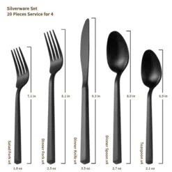 Itopfox 20-Piece Forged Silverware Set, Stainless Steel Flatware Cutlery Set For 4, Matte Satin Polished, Dishwasher Safe 7 Itopfox 20-Piece Forged Silverware Set, Stainless Steel Flatware Cutlery Set For 4, Matte Satin Polished, Dishwasher Safe -Kid's Home GUEST ff03eefc 4057 43cf b45d ee715b26a1ef