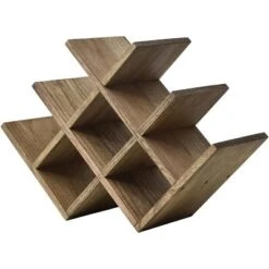 Itopfox 8-Bottle Countertop Wine Rack, Wooden 3-Tier Wine Bottle Holder For Bar Table, Wine Cabinet, Free Standing Display And Storage Shelves Brown -Kid's Home GUEST fff53ad5 1840 45b6 baaf e26fdeef5cfd